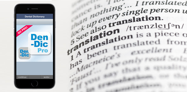 Professionelle Dental-Wörterbuch-App Deutsch/Englisch