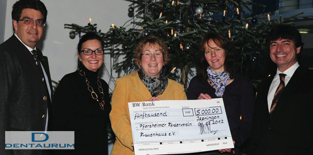 Dentaurum-Gruppe unterstützt Pforzheimer Frauenhaus