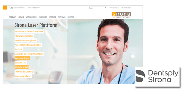 Dentsply Sirona: Neue Online-Plattform zum Austausch über Laserzahnheilkunde