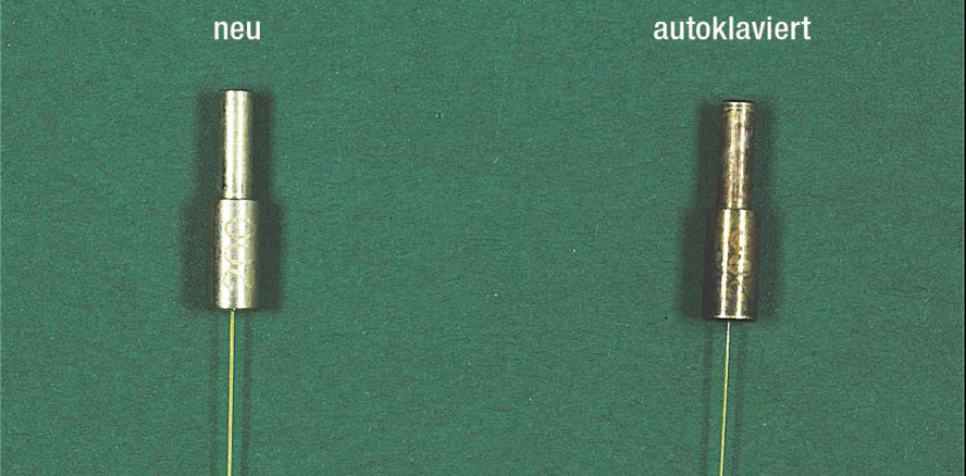 Aufbereitung und Sterilisation optischer Fasern von Diodenlasern