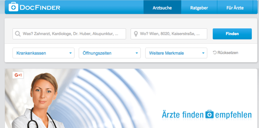 Mit dem DocFinder Österreichs beste Ärzte aufspüren