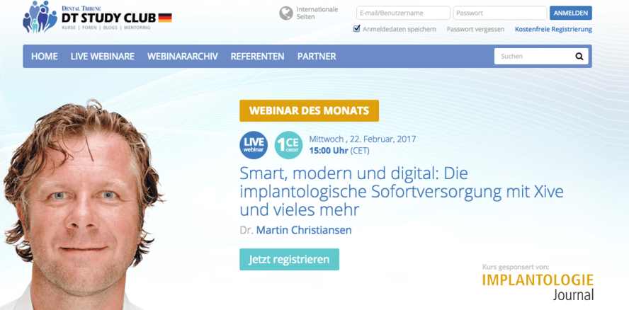 Fortbildung auf einen Klick: DT Study Club präsentiert neue Website