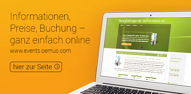 Jetzt noch leichter: Events der OEMUS MEDIA AG online buchen