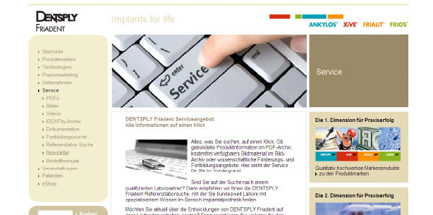 DENTSPLY Friadent launcht Onlineangebot