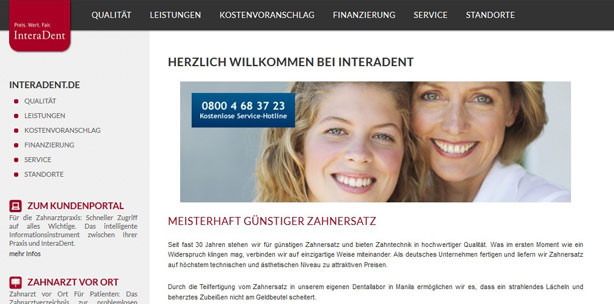 InteraDent mit neuem Internetauftritt
