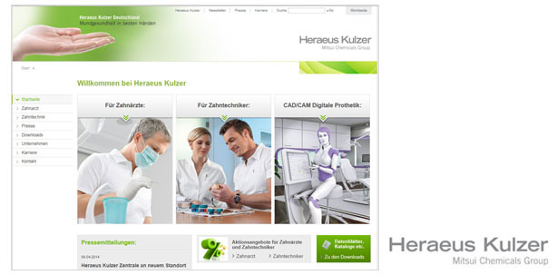Modern und übersichtlich: Heraeus Kulzer startet neuen Webauftritt