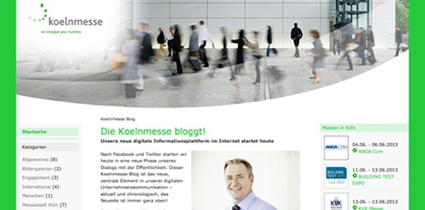 Koelnmesse präsentiert eigenen Blog
