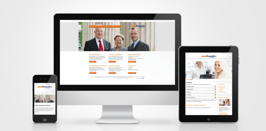 Neue, moderne und informative Website von Kreussler Pharma mit klarem Design