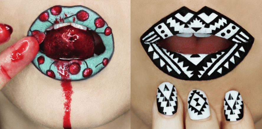 Schöne Lippen, die entzücken