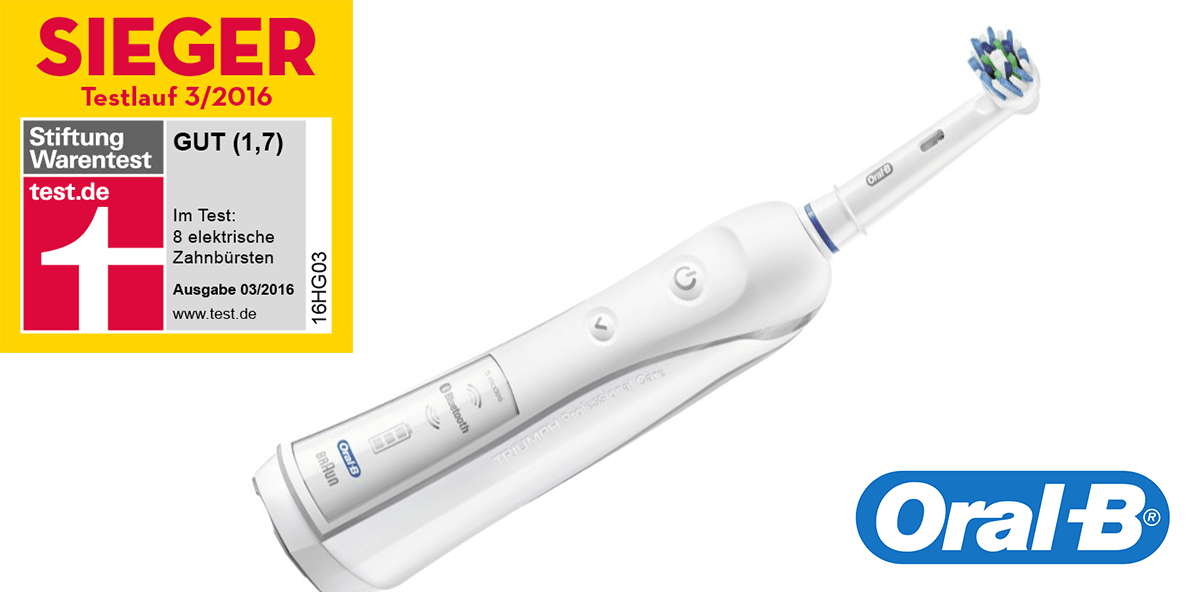 Oral-B bleibt ungeschlagen! Zum 8. Mal in Folge Sieger bei Stiftung Warentest