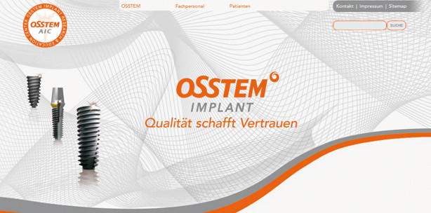 Webauftritt von OSSTEM Germany ist online