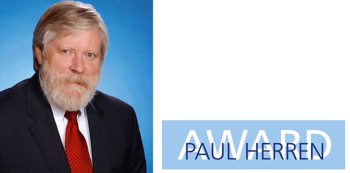 Prof. Dr. Rolf Gordon Behrents mit Paul Herren Award ausgezeichnet