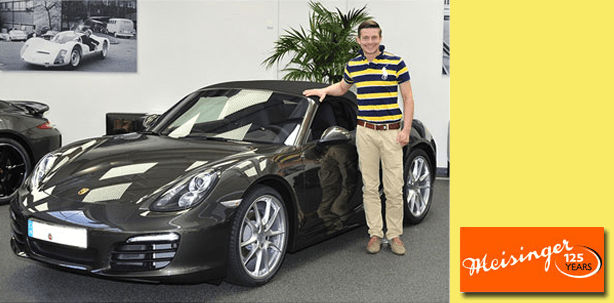 Feierliche Übergabe des Porsche Boxster
