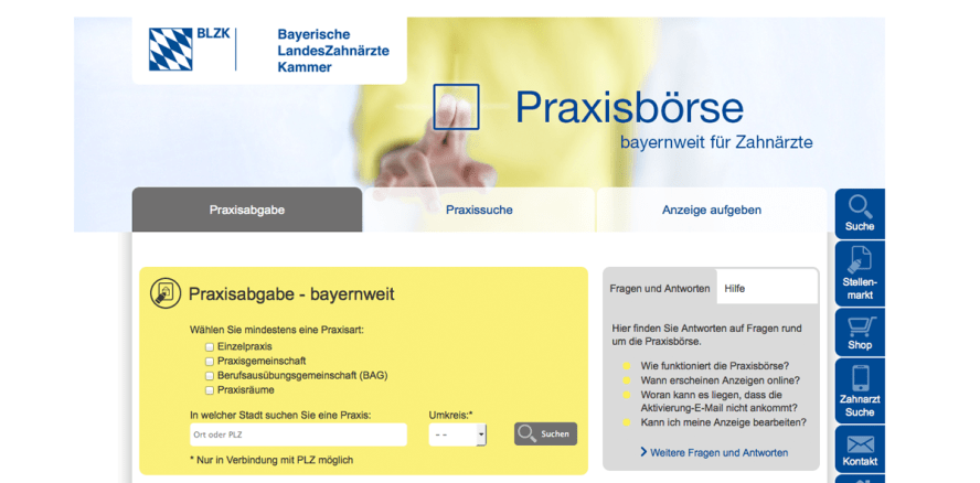 Neues Online-Angebot der BLZK für Praxiskäufer und -verkäufer