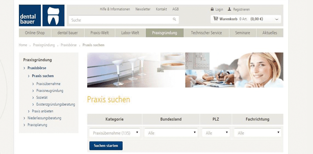 Praxisabgabe leicht gemacht mit der dental bauer-Praxisbörse