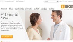 Sirona gestaltet Unternehmens-Website neu