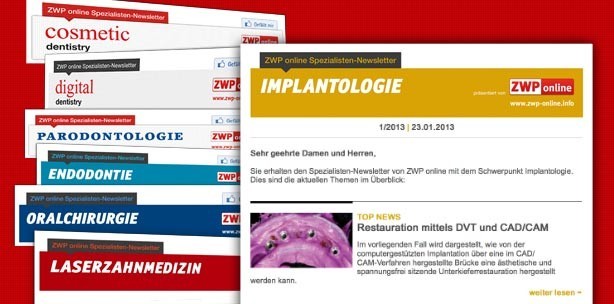 Neue Spezialisten-Newsletter von ZWP online