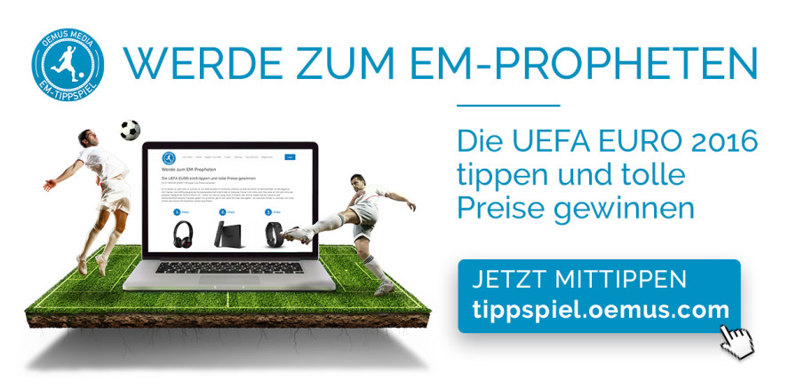 Jetzt die UEFA EURO 2016 tippen und tolle Preise gewinnen
