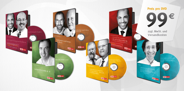 DVDs zu Spezial-Themen der Implantologie, Ästhetik und Endodontie