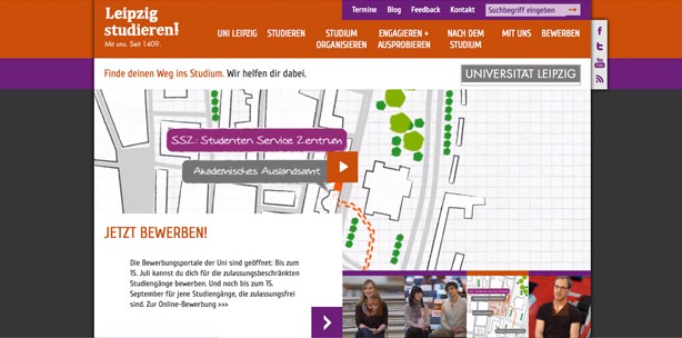 Neues Infoportal der Universität Leipzig online