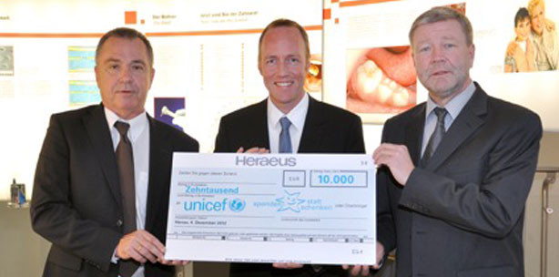 Heraeus Dentalvertrieb unterstützt UNICEF