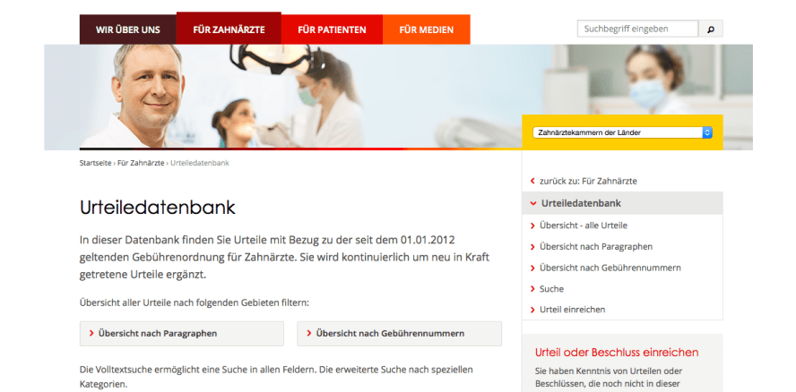 Neue Datenbank der BZÄK: Alle GOZ-Urteile auf einen Klick