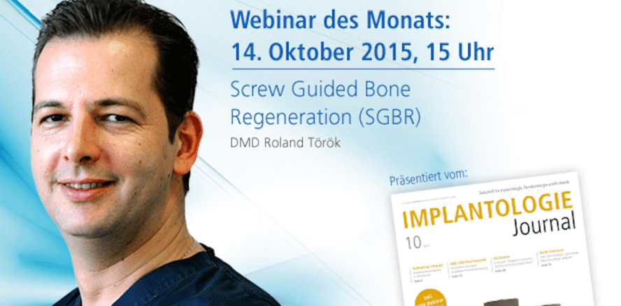 Heute: Live-Webinar zu Screw Guided Bone Regeneration