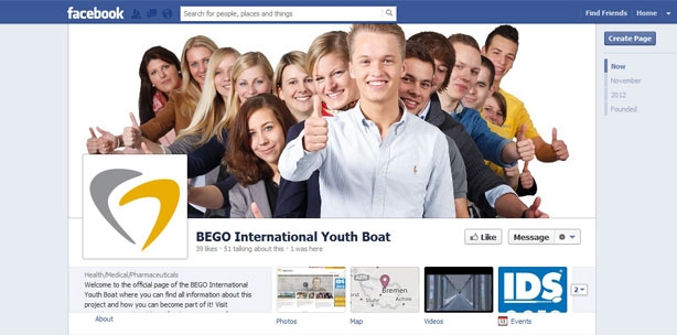„BEGO International Youth Boat“ auf Facebook
