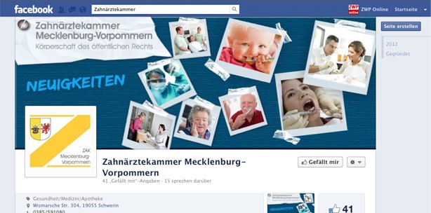 ZÄK Mecklenburg-Vorpommern jetzt auch bei Facebook