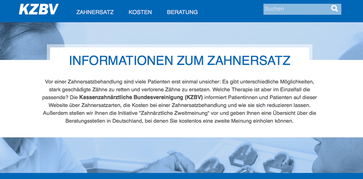 Zahnersatz: Neue Website informiert über Festzuschuss & Co.