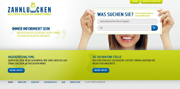 Erstes dentales Stellenportal online