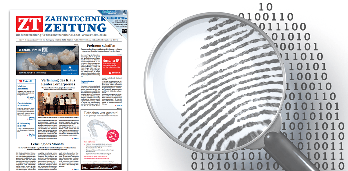 Jetzt online lesen: Novemberausgabe der Zahntechnik Zeitung