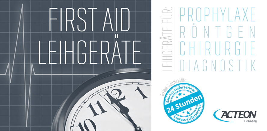 Erste-Hilfe-Service mit Leihgeräten für einen reibungslosen Praxisbereich