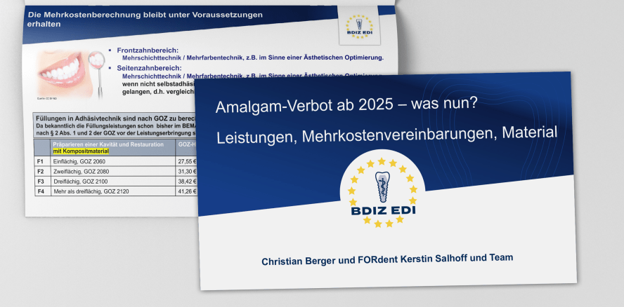 Amalgam-Verbot – was nun? Faktencheck 2025 des BDIZ EDI