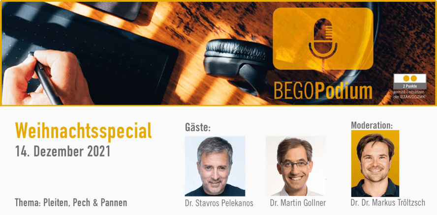 BEGO Podium Weihnachtsspecial zu Herausforderungen in der Implantologie