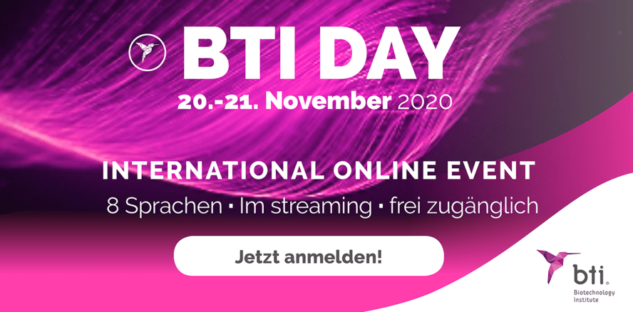 Kostenfreies, internationales Online-Event: BTI DAY 2020