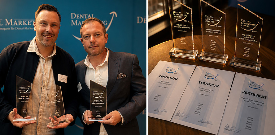 Dreifache Auszeichnung für bredent medical beim Dental Marketing Award 2026