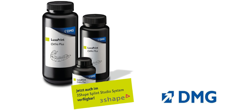 LuxaPrint Ortho Plus von DMG auch im 3Shape Splint Studio verfügbar