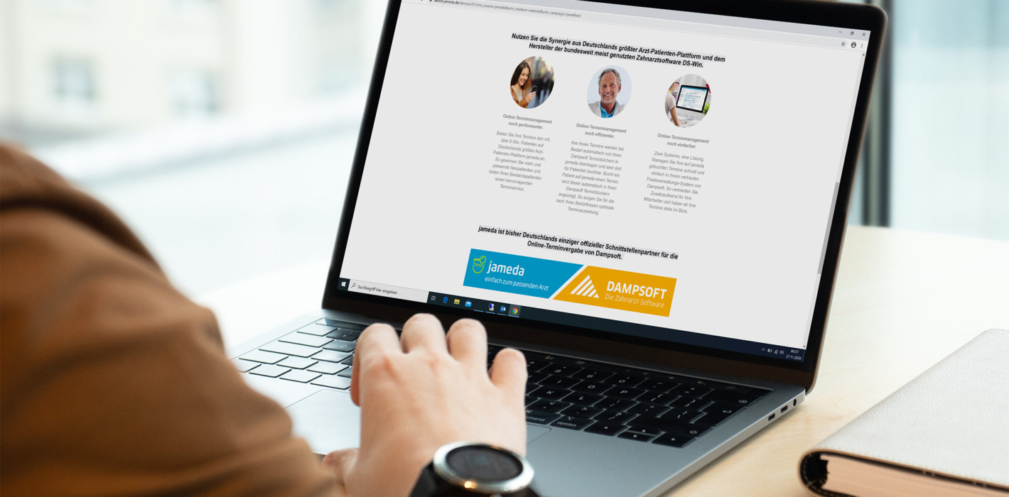 Dampsoft und jameda kooperieren für optimale Terminverwaltung