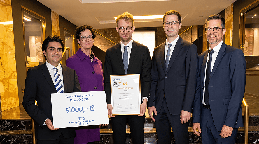 Arnold Biber Preis 2026 von Dentaurum auf DGKFO-Jahrestagung verliehen