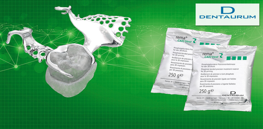 rema® CAD/Vest von Dentaurum: Einbettmasse mit Widerstandskraft