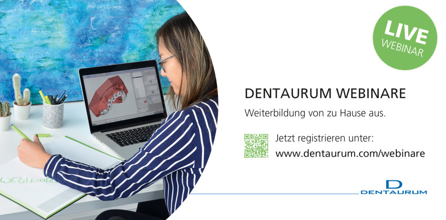Jetzt anmelden: Das Webinar-Programm von Dentaurum ist online