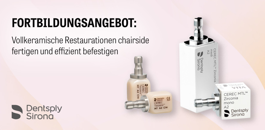 Fortbildung von Dentsply Sirona zu vollkeramischen Restaurationen