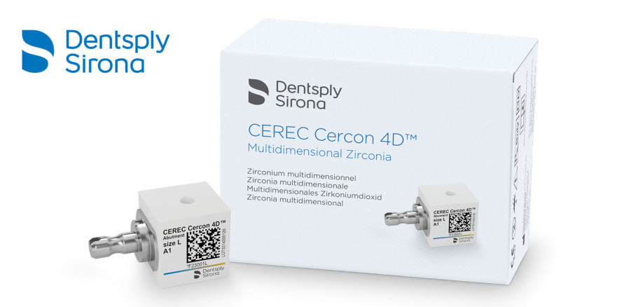 Neu von Dentsply Sirona: Zirkonoxid-Abutmentblock CEREC Cercon 4D™