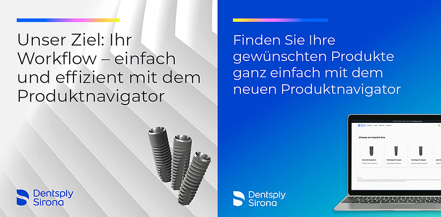 Dentsply Sirona: Neuer Navigator zur Produktauswahl für die EV-Implantatsysteme