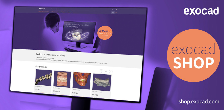 Neuer Onlineshop für DentalCAD-Anwender