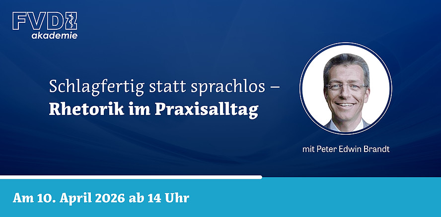 Schlagfertig statt sprachlos – FVDZ-Webinar zu Rhetorik im Praxisalltag