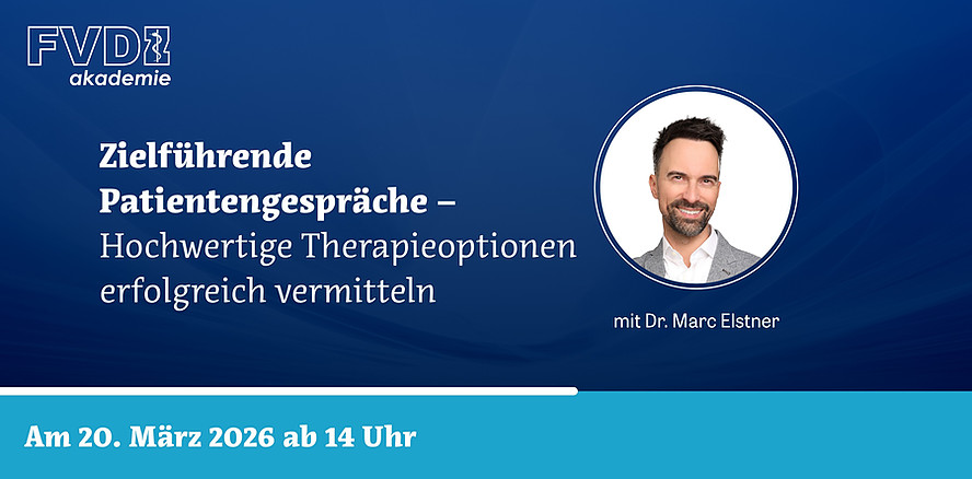 FVDZ-Webinar am 20. März zu zielführenden Patientengesprächen