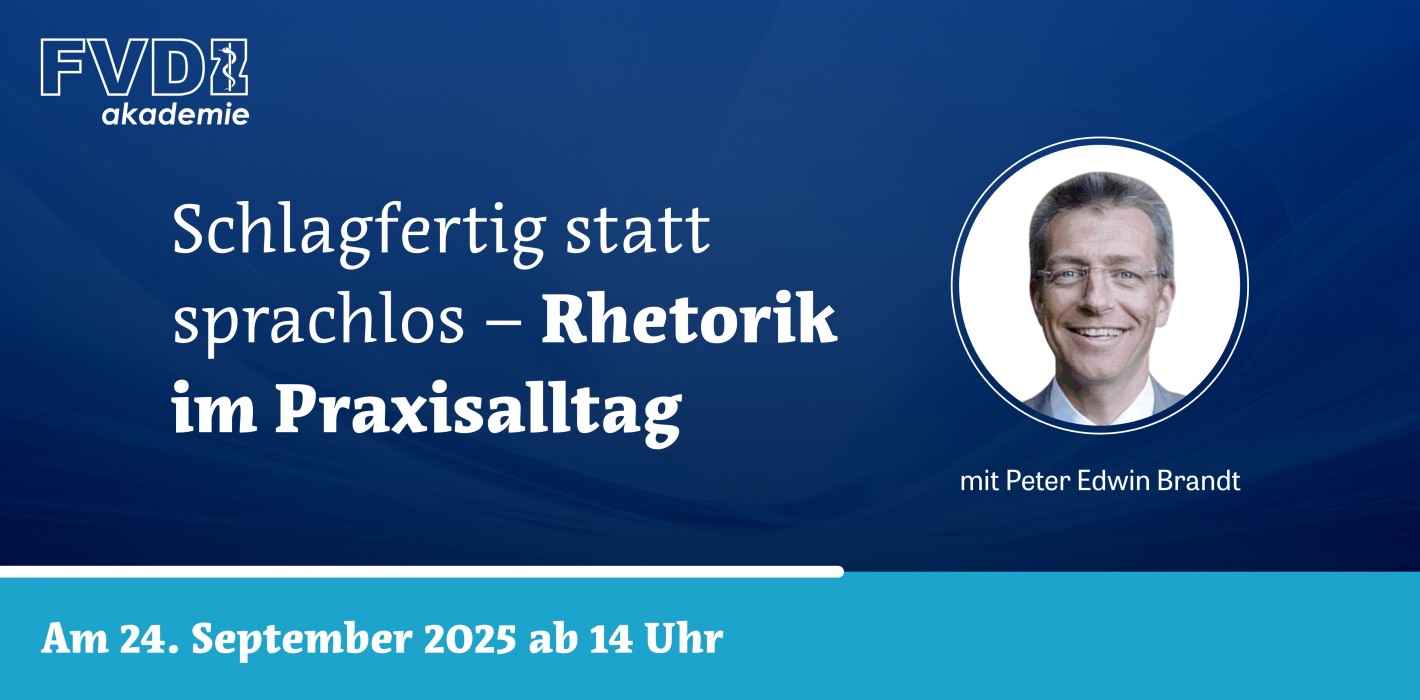 Souverän reagieren im Praxisalltag – FVDZ-Webinar mit Peter Edwin Brandt
