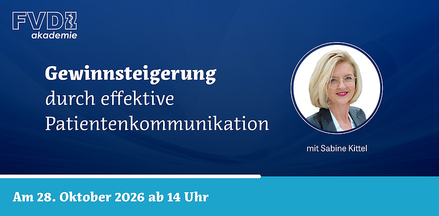 FVDZ-Webinar: Gewinnsteigerung durch effektive Patientenkommunikation